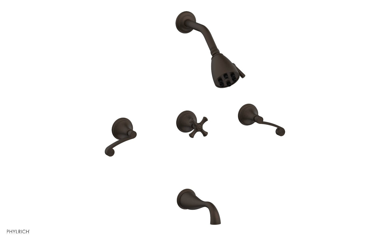 Phylrich 3RING Three Handle Tub and Shower Set D2206