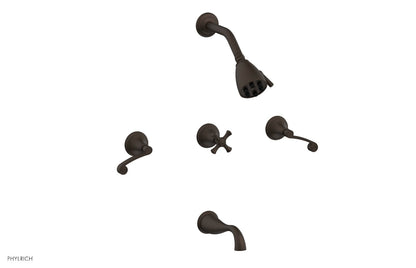 Phylrich 3RING Three Handle Tub and Shower Set D2206