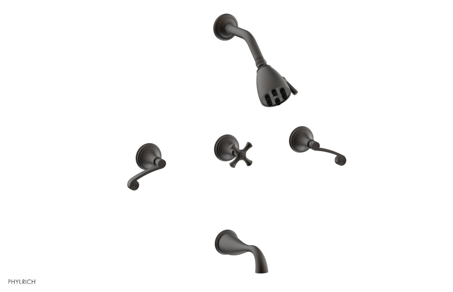 Phylrich 3RING Three Handle Tub and Shower Set D2206