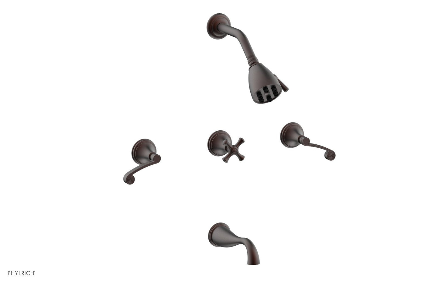 Phylrich 3RING Three Handle Tub and Shower Set D2206