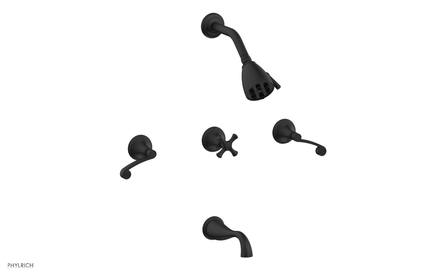 Phylrich 3RING Three Handle Tub and Shower Set D2206
