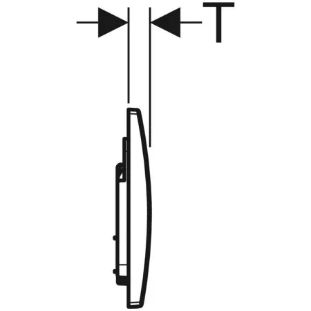 Geberit Alpha01 actuator plate, square, dual flush