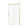 Zitta Shower door 48", in alcove, in brushed gold