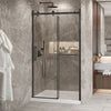 Zitta Shower door 48", in alcove, in brushed gold