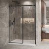 Zitta Shower door 60", in alcove, in brushed gold