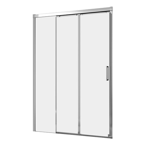 Zitta Shower door 60", in alcove, in chrome