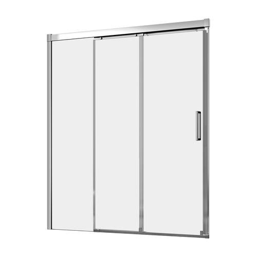 Zitta Bathtub door 60", in alcove, in chrome