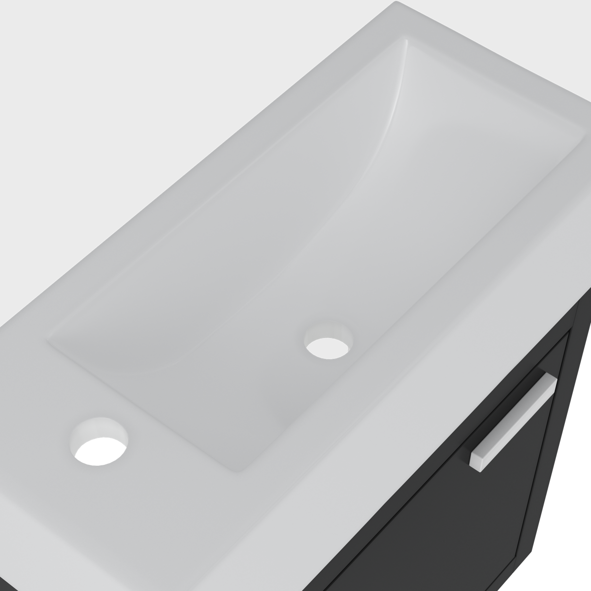 Contac Denison – DEBV1922 – 19″ Wall-Hung Vanity with Top in Black
