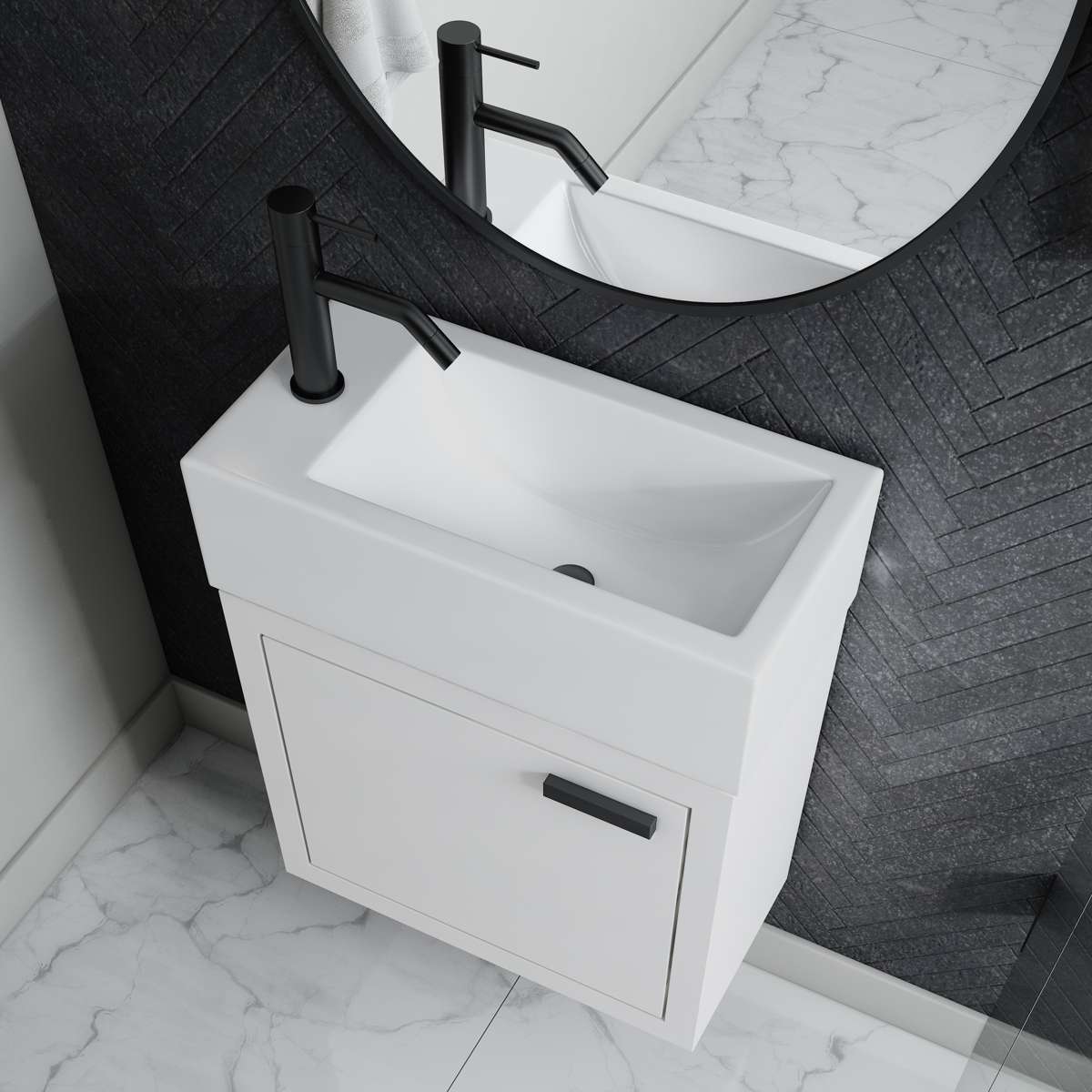 Contac Denison- DEHGWV1922 – 19″ Wall-Hung Vanity with Top in High Gloss White