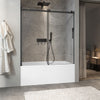 Zitta Bathtub door 60", in alcove, in chrome
