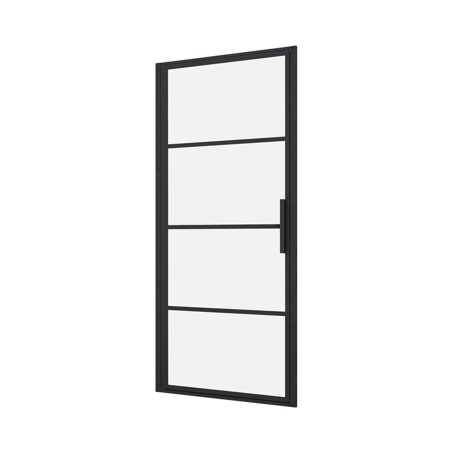 Zitta Shower door 32", in alcove, in matte black