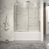 Zitta Bathtub door 60", in alcove, in chrome