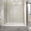 Zitta Shower door 72", in alcove, in brushed gold