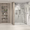 Zitta Shower door 60", in alcove, in chrome
