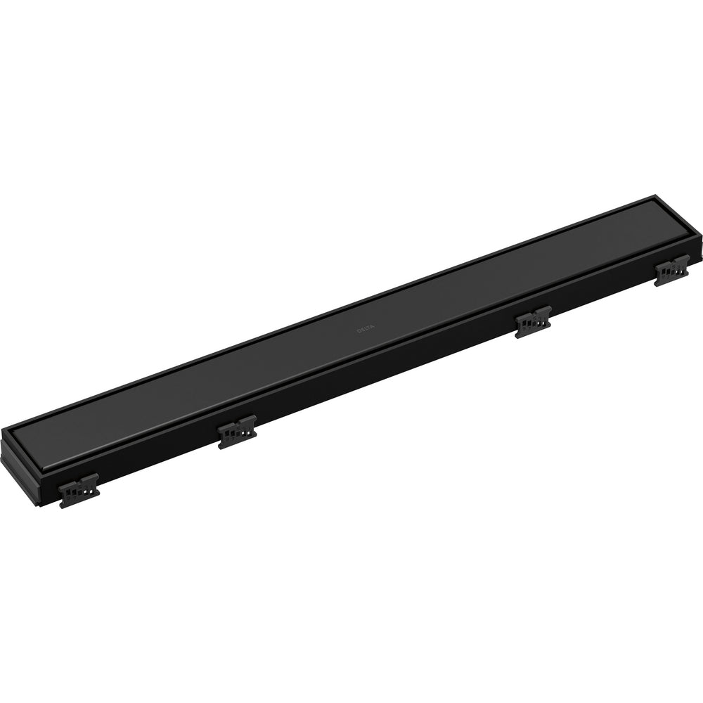 24" Linear Shower Drain - Matte Black