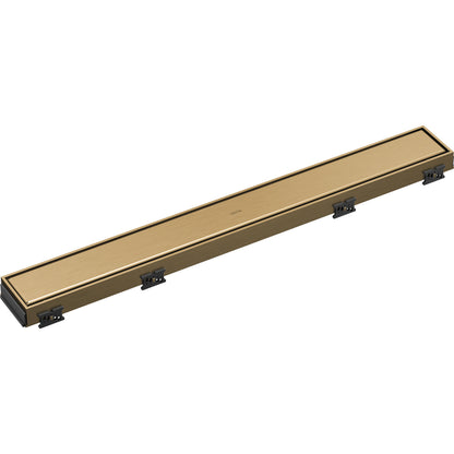 24" Linear Shower Drain - Champagne Bronze