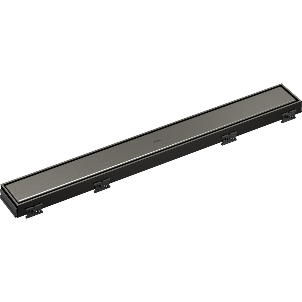 24" Linear Shower Drain - Black Stainless