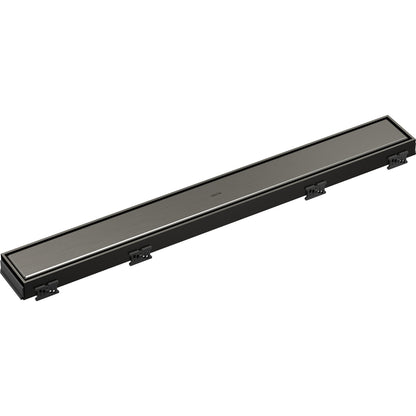 24" Linear Shower Drain - Black Stainless