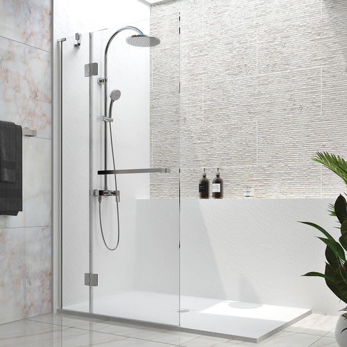 Zitta Shower screen 40", in alcove, in chrome