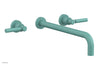 BASIC Wall Lavatory Set 14" Spout - Lever Handles DWL130-14