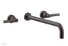BASIC Wall Lavatory Set 14" Spout - Lever Handles DWL130-14