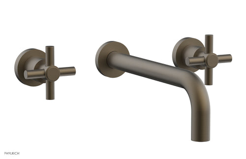 Phylrich BASIC Wall Lavatory Set 14" Spout - Tubular Cross Handles DWL134-14