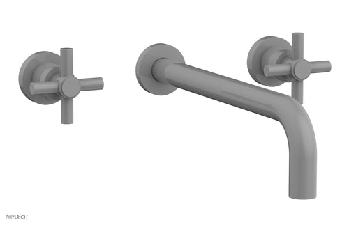 Phylrich BASIC Wall Lavatory Set 12" Spout - Tubular Cross Handles DWL134-12