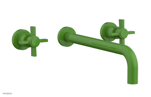 Phylrich BASIC Wall Lavatory Set 12" Spout - Blade Cross Handles DWL137-12