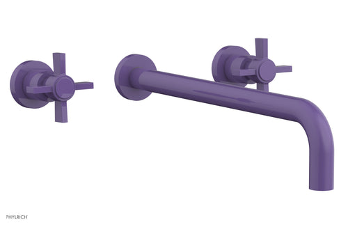 Phylrich BASIC Wall Lavatory Set 14" Spout - Blade Cross Handles DWL137-14