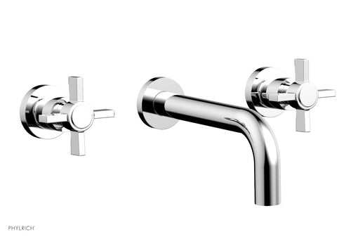 Phylrich BASIC Wall Lavatory Set 7 1/2" Spout - Blade Cross Handles DWL137