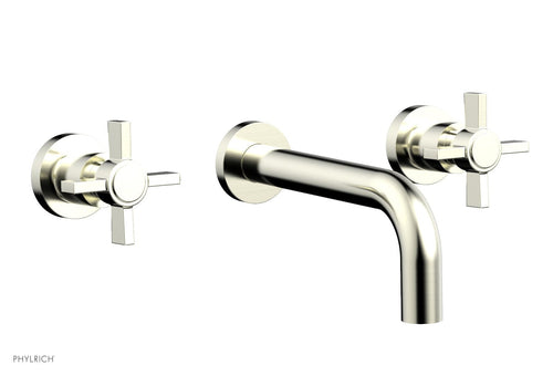 Phylrich BASIC Wall Lavatory Set 7 1/2" Spout - Blade Cross Handles DWL137