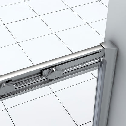 Zitta Shower door 32", in alcove square, in chrome