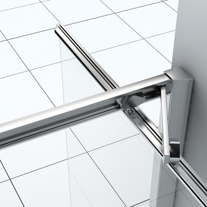Zitta Shower door 32", in alcove square, in chrome