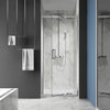 Zitta Shower door 36", in alcove square, in chrome