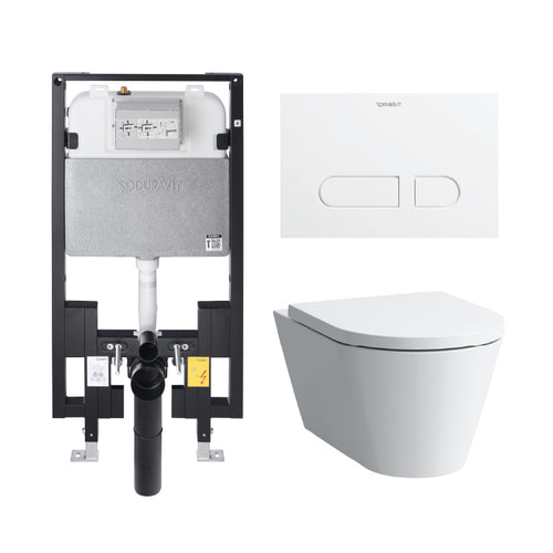 Laufen Kartell Wall Hung Toilet Complete Set White - Golzar Home