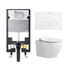 Alps 2-Piece Elongated Dual-Flush Wall Mounted Toilet with Duravit In-Wall Tank (Seat Included) Berlin
