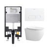 Alps 2-Piece Toilet Elongated Dual-Flush Wall Mounted Toilet With Duravit In-Wall Tank (Seat Included) - Victoria - Golzar Home