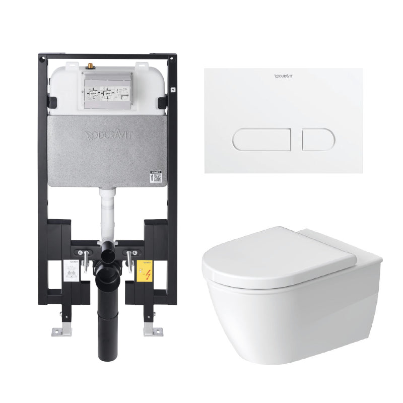 Duravit Darling New Wall-Hung Toilet Set 1.6/0.8 gpf – Complete Installation Package