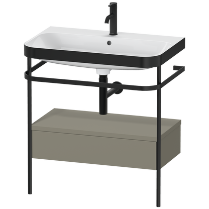 Duravit Happy D.2 c-bonded set with metal console and drawer