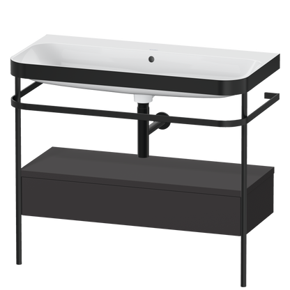 Duravit Happy D.2 c-bonded set with metal console and drawer