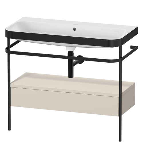 Duravit Happy D.2 c-bonded set with metal console and drawer