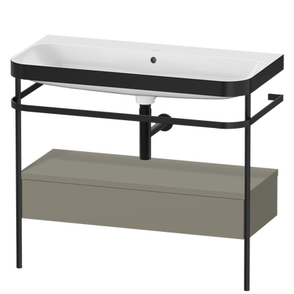 Duravit Happy D.2 c-bonded set with metal console and drawer