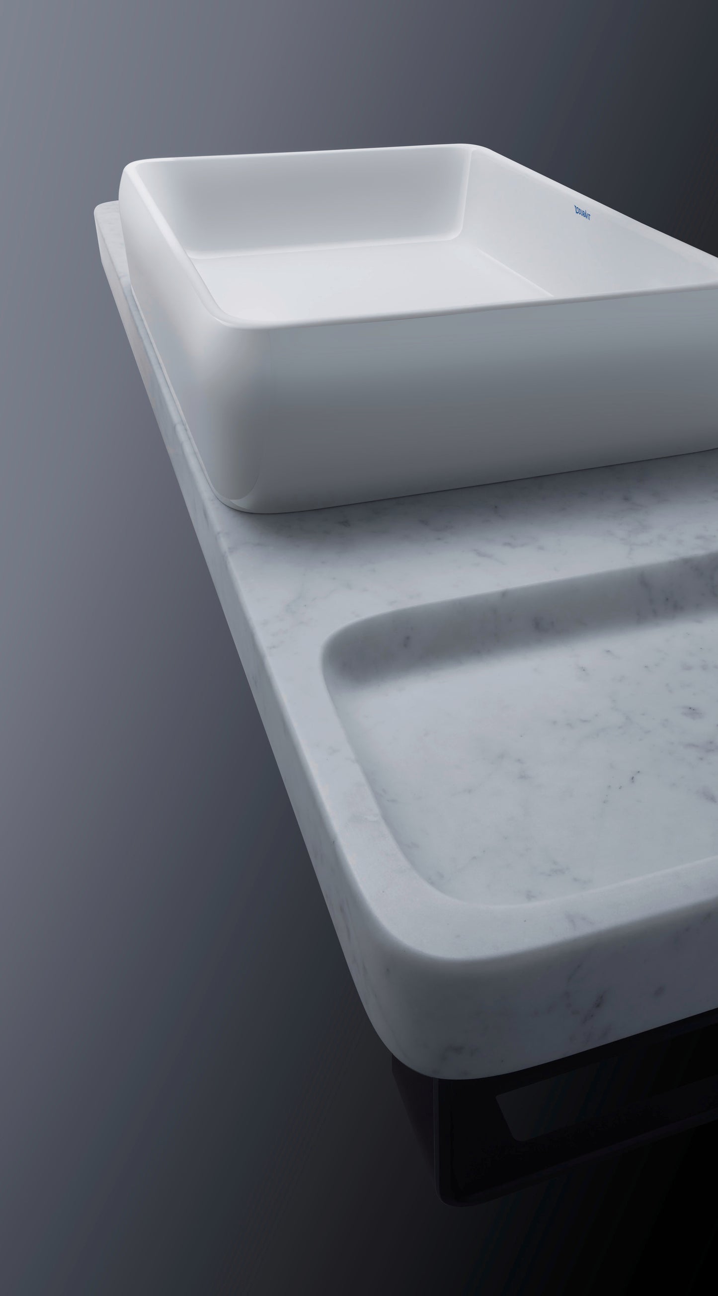 Duravit Qatego Washbowl with console and console support