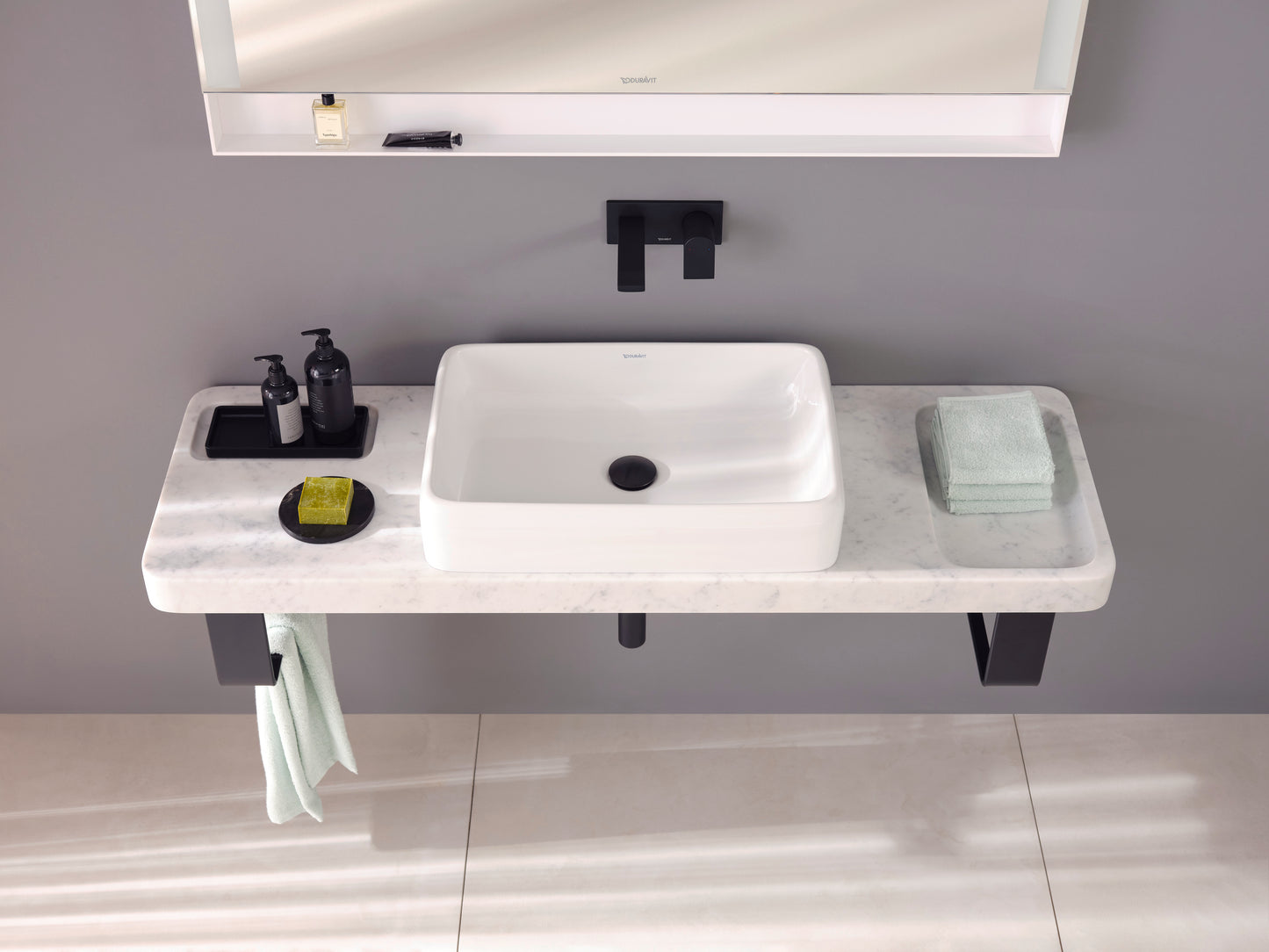 Duravit Qatego Washbowl with console and console support