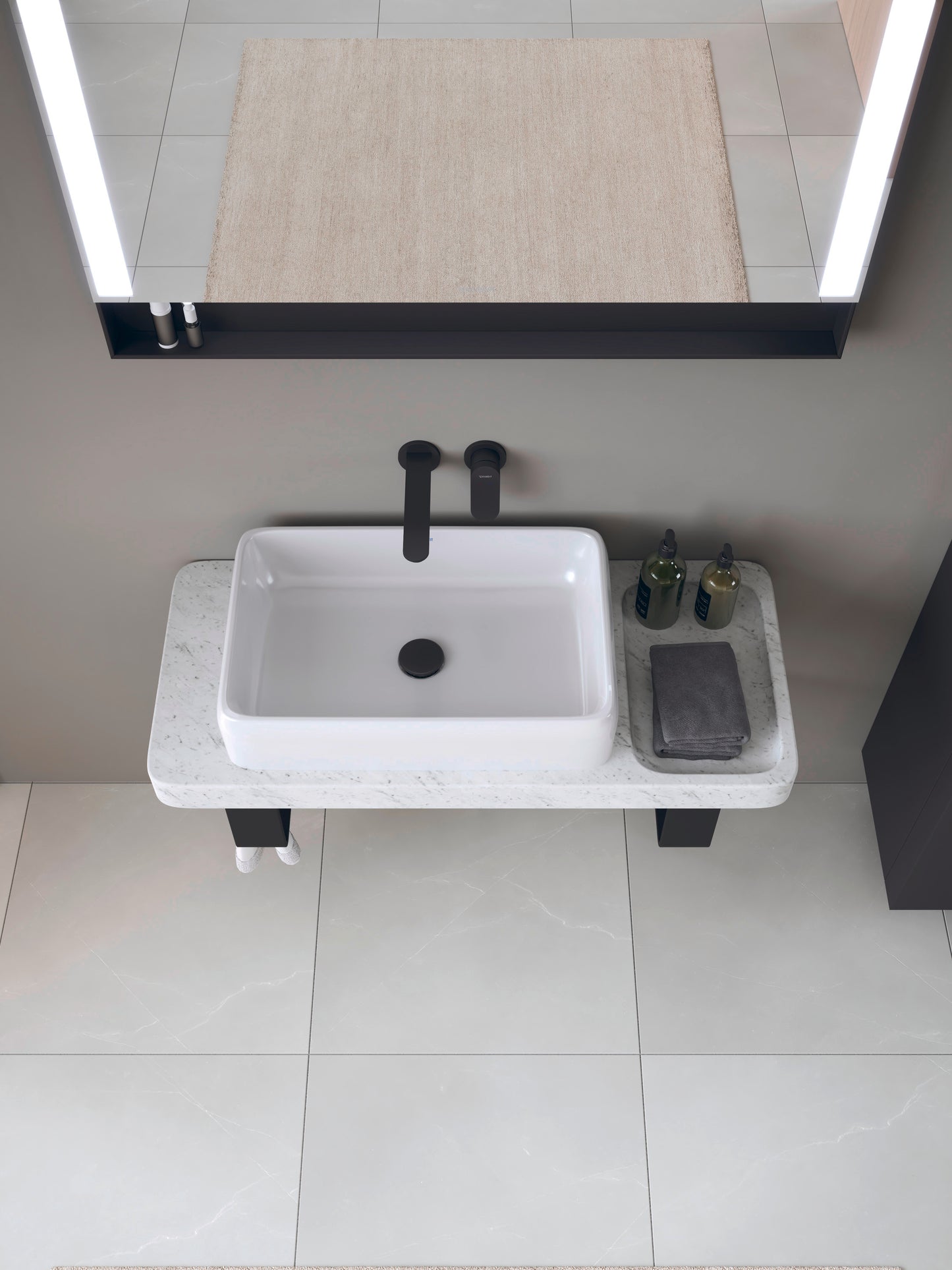 Duravit Qatego Washbowl with console and console support