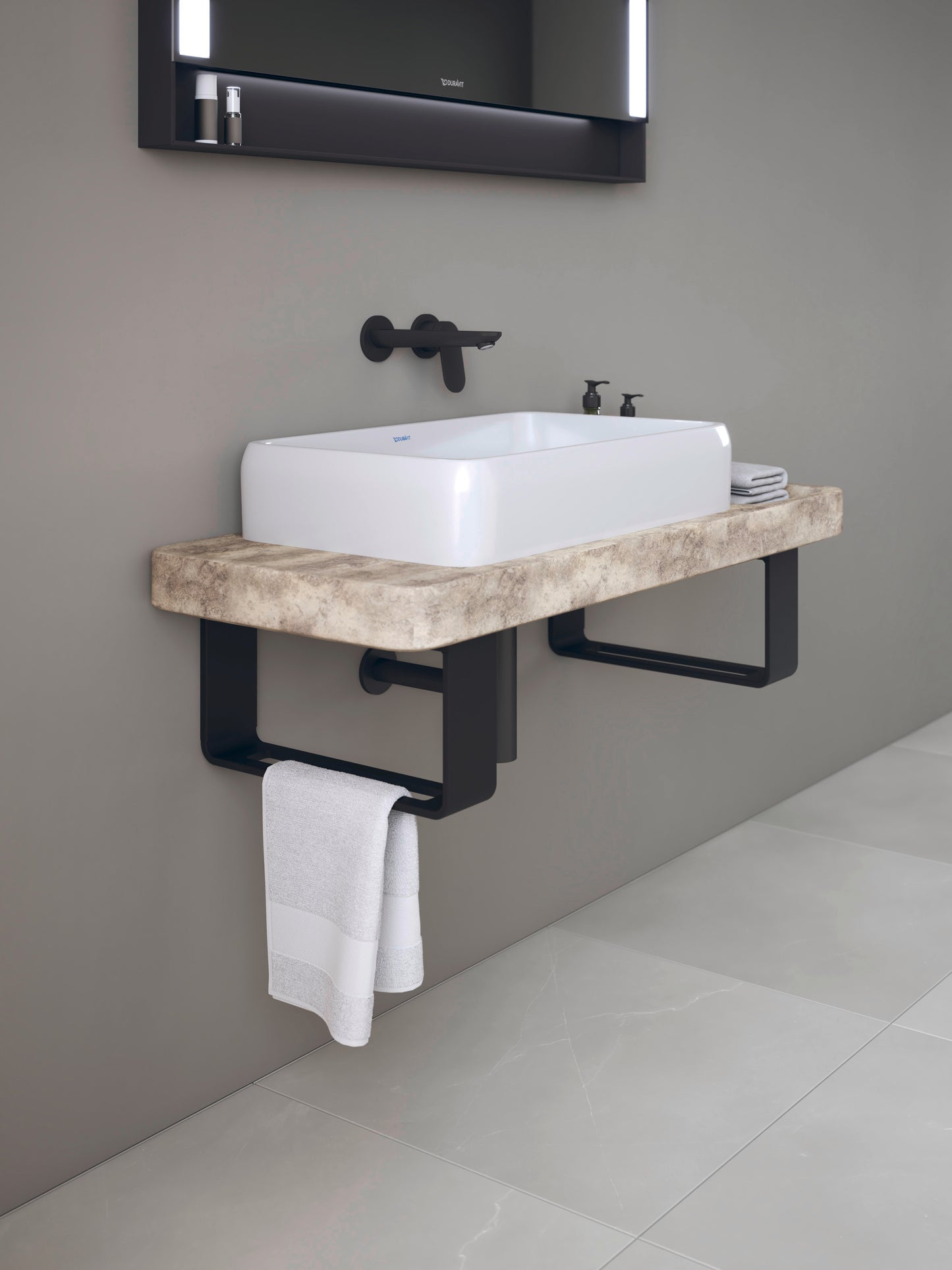 Duravit Qatego Washbowl with console and console support