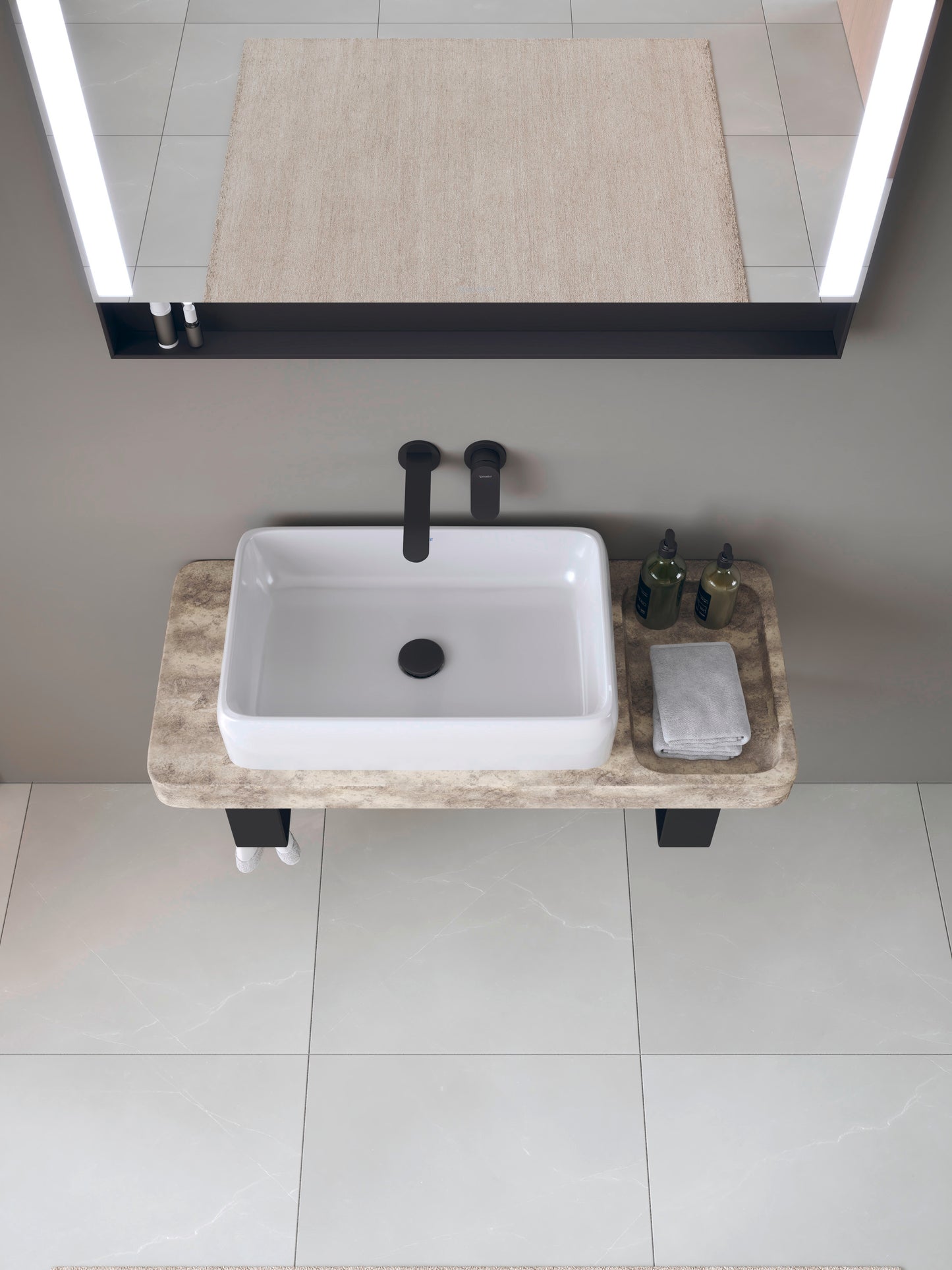Duravit Qatego Washbowl with console and console support