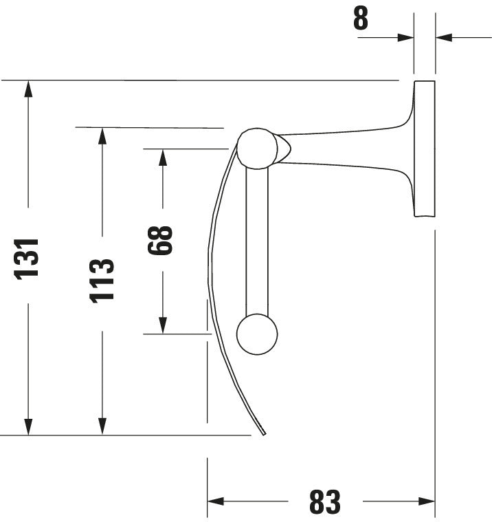 Duravit Starck T Toilet paper holder