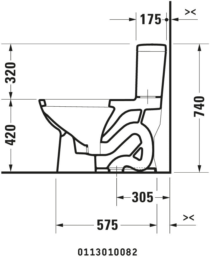 Duravit D-Code One-piece toilet