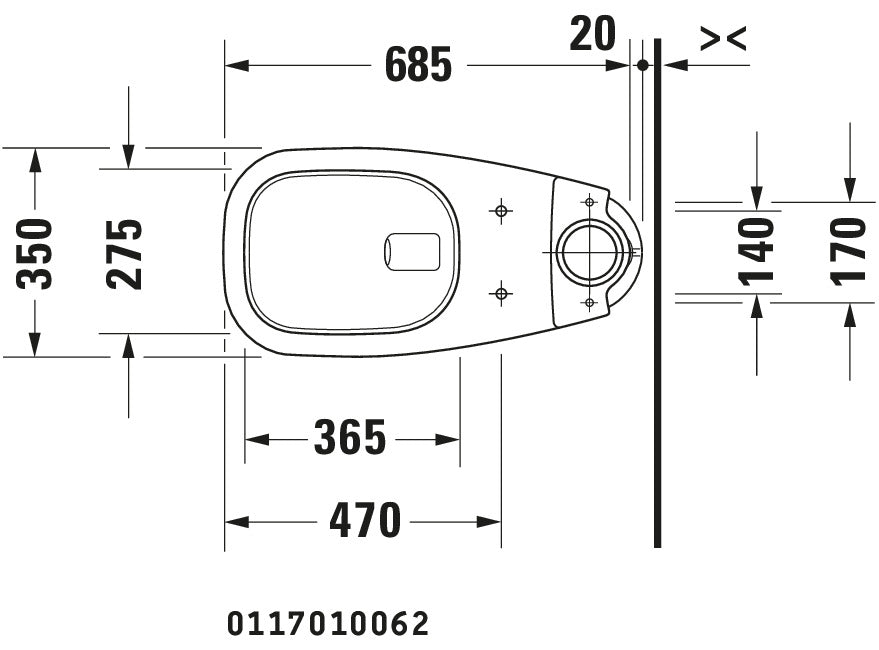 Duravit D-Code Two-piece toilet